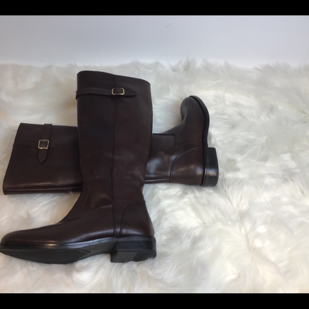 ITALIAN SHOEMAKERS NWT BROWN LEATHER BOOTS  SZ 7 - Picture 6 of 10